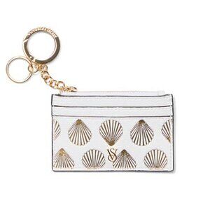 Victoria's Secret - Card Holder Keychain - Gold Shell